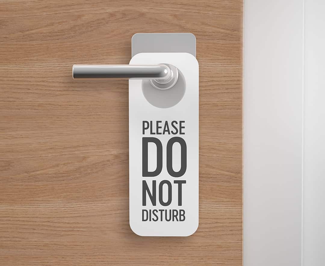 hotel door hanger