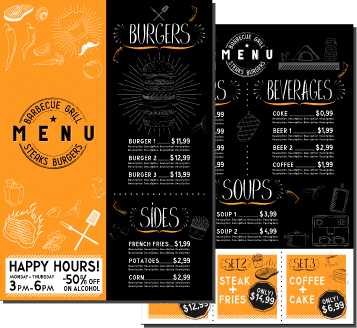 Menu card printing