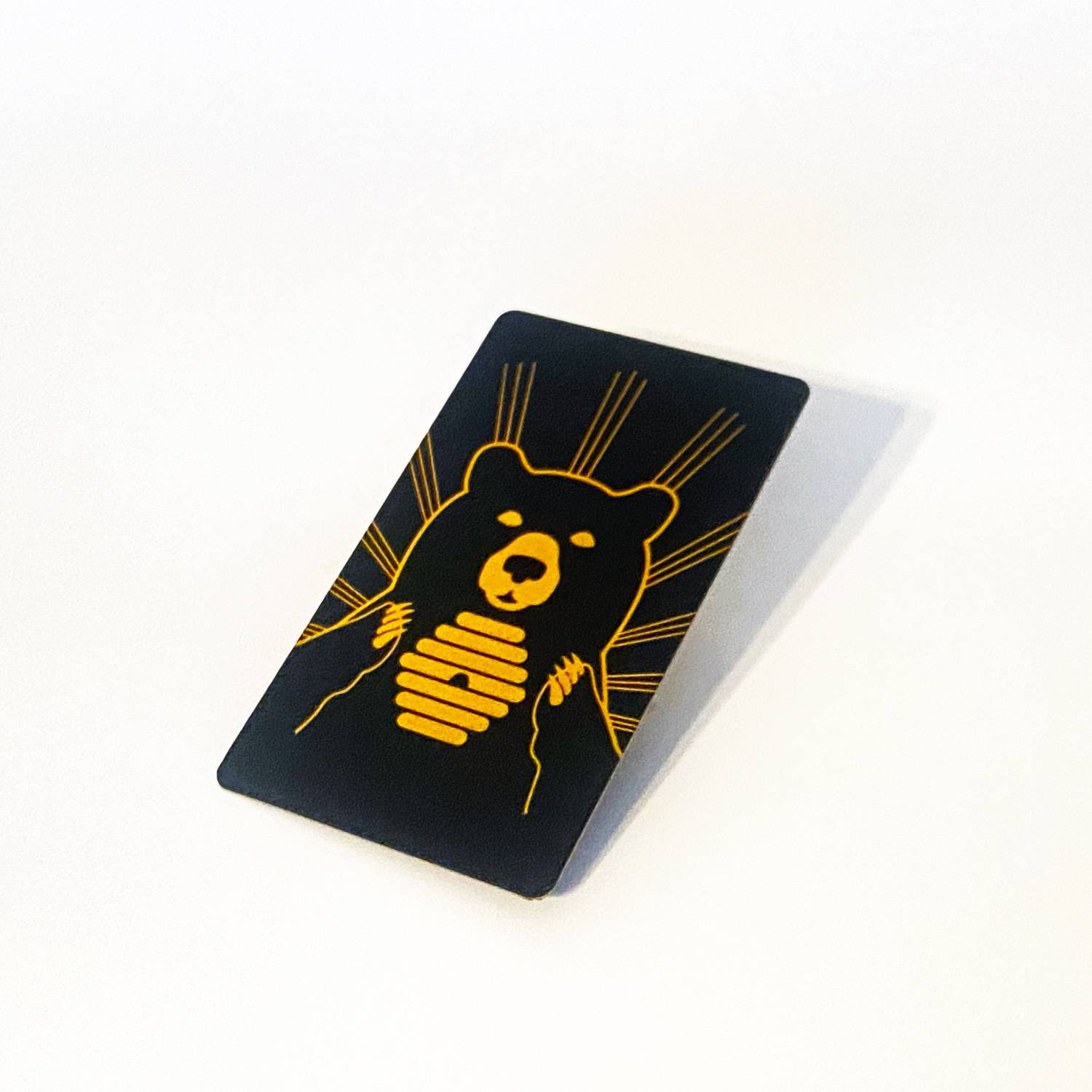 Bear with honeycomb card